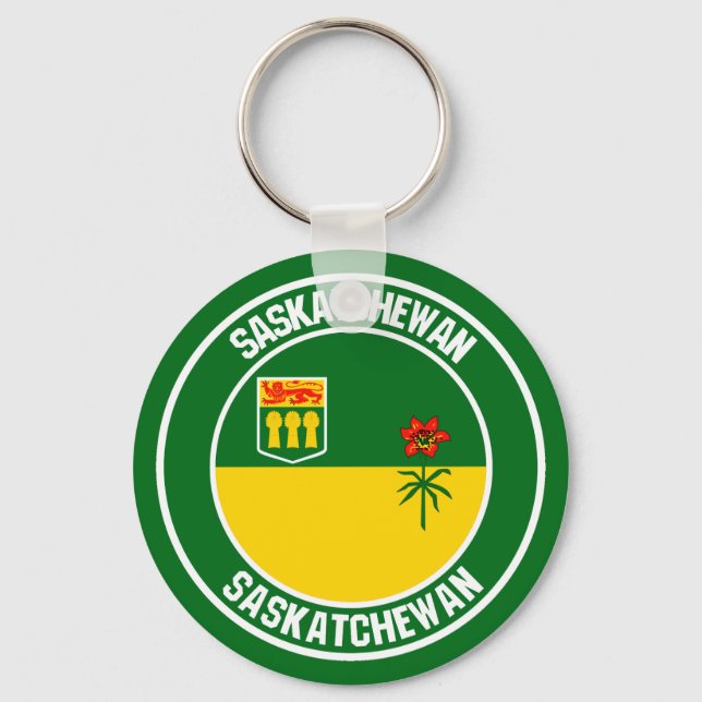 Saskatchewan Round Emblem Key Ring (Front)