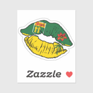 Saskatchewan Saskatchewanian Lipstick Love Flag