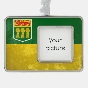 Saskatchewan Silver Plated Framed Ornament