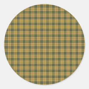 Saskatchewan tartan classic round sticker