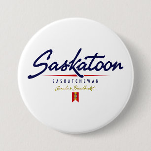 Saskatoon Script 7.5 Cm Round Badge