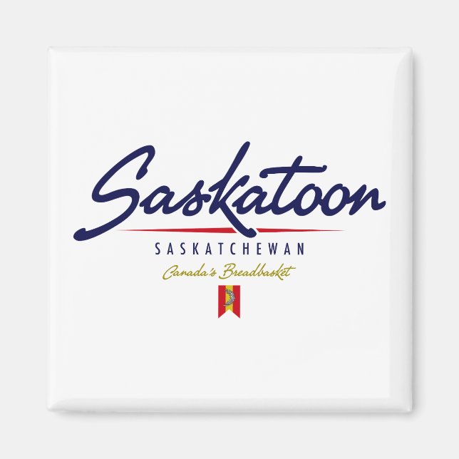 Saskatoon Script Magnet (Front)