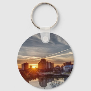 Saskatoon sunset key ring