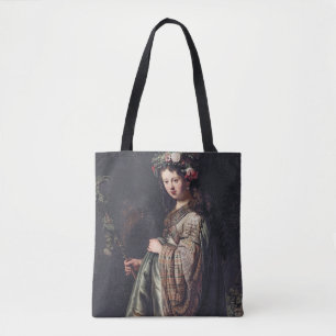 Saskia van Uylenburgh as Flora, Rembrandt, 1634 Tote Bag