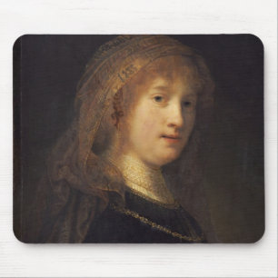 Saskia van Uylenburgh, c.1634-1640 (oil on panel) Mouse Pad