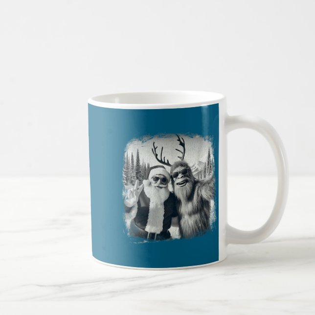 Sasquatch 67 Christmas Tree Funny Santa Bigfoot  Coffee Mug (Right)