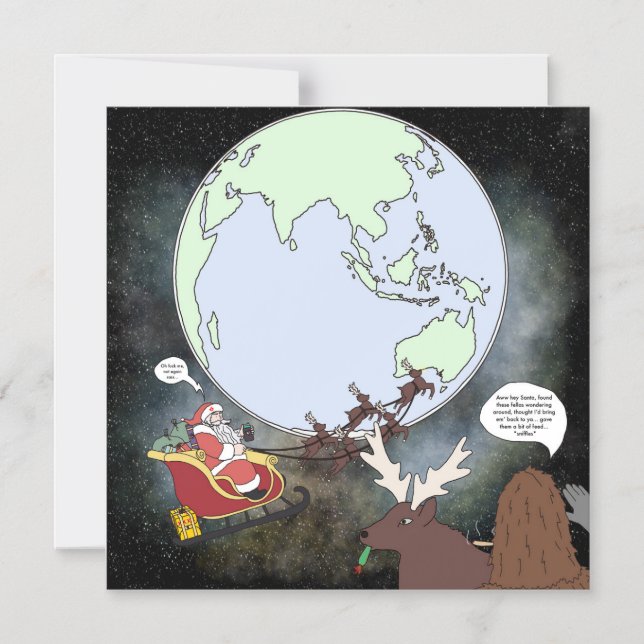 Sasquatch and Santa Magnet (Front)