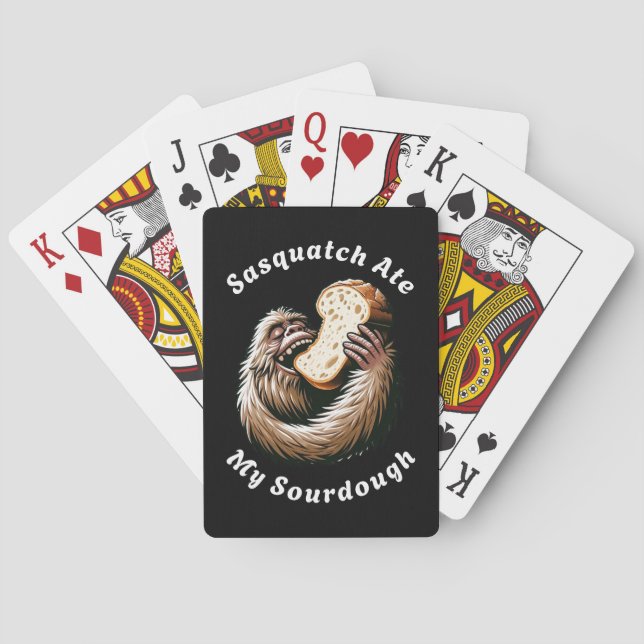 Sasquatch Ate My Sourdough Playing Cards (Back)