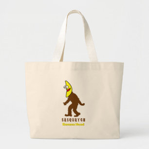 Sasquatch Banana Head Large Tote Bag