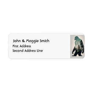 Sasquatch Big Foot Legend Art Return Address Label