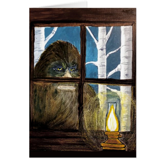 Sasquatch Bigfoot Art - "People Watcher"  (Front)