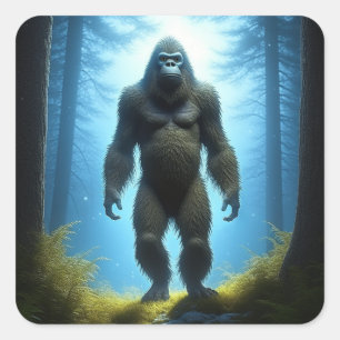 Sasquatch Bigfoot Believers Square Sticker