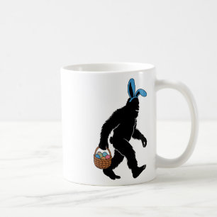 Sasquatch Bigfoot Bunny Ears Carrying Easter Eggs Coffee Mug