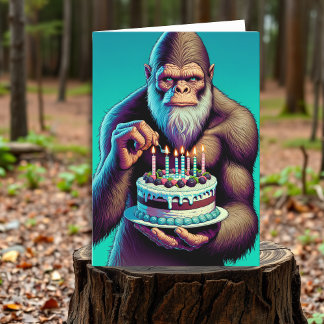 Sasquatch Bigfoot Funny Birthday Card