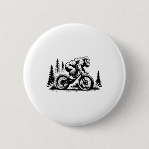 Sasquatch Bigfoot Mountain Biking Funny Bike Bicyc 6 Cm Round Badge