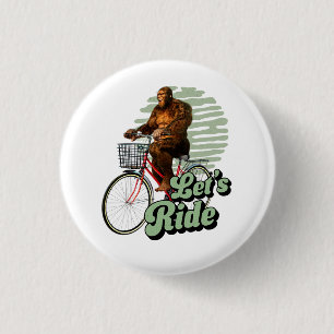 Sasquatch Bike Ride Forest Adventure 3 Cm Round Badge