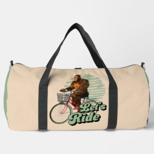 Sasquatch Bike Ride Forest Adventure Duffle Bag