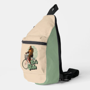 Sasquatch Bike Ride Forest Adventure Sling Bag