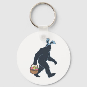 Sasquatch Bunny Ears Carrying Easter Eggs Bysket E Key Ring