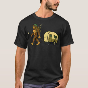 Sasquatch Camping Vintage Mountain Camping Funny C T-Shirt