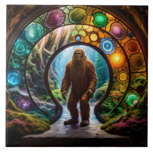 Sasquatch Dimensional Portal Ceramic Tile