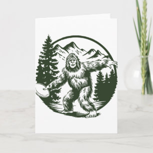 Sasquatch Disc Golf Outdoor Dge Disc Golfing Bigfo Card