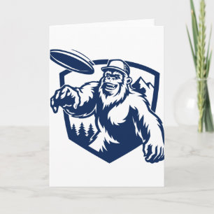 Sasquatch Disc Golf Outdoor Dge Disc Golfing Bigfo Card