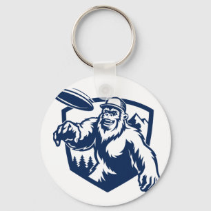 Sasquatch Disc Golf Outdoor Dge Disc Golfing Bigfo Key Ring