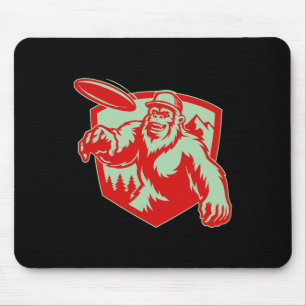 Sasquatch Disc Golf Outdoor Dge Disc Golfing Bigfo Mouse Pad