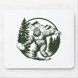Sasquatch Disc Golf Outdoor Dge Disc Golfing Bigfo Mouse Pad
