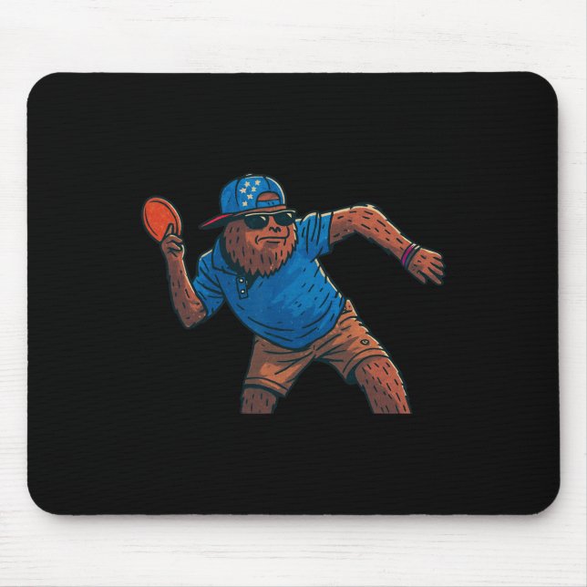 Sasquatch Disc Golfer Funny Disc Golf _1  Mouse Pad (Front)
