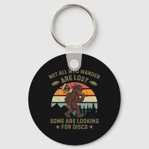Sasquatch Disc Golfer Funny Disc Golf _2 Key Ring