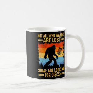 Sasquatch Disc Golfer Lost Outdoor Retro Art Coffee Mug
