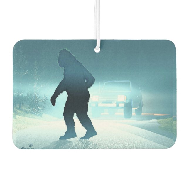 Sasquatch Encounter Car Air Freshener (Front)
