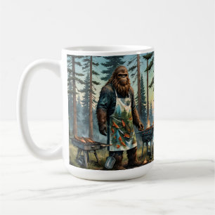Sasquatch Fish Grillmaster Dad Coffee Mug