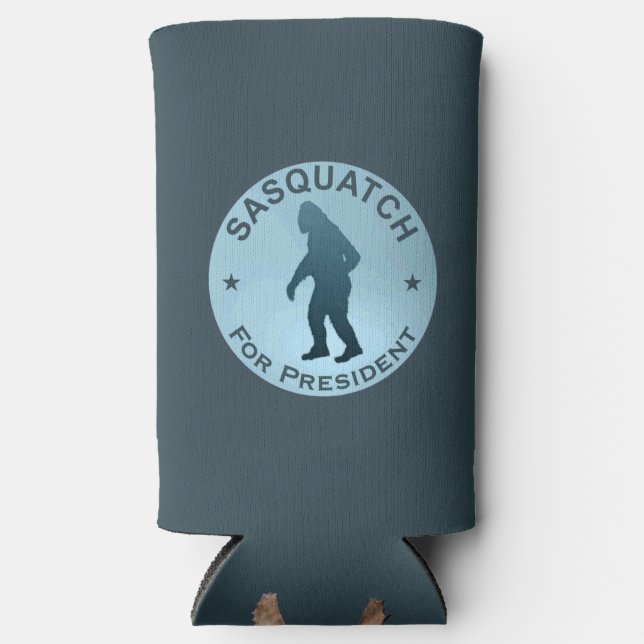 Sasquatch For President Can Cooler (Front)