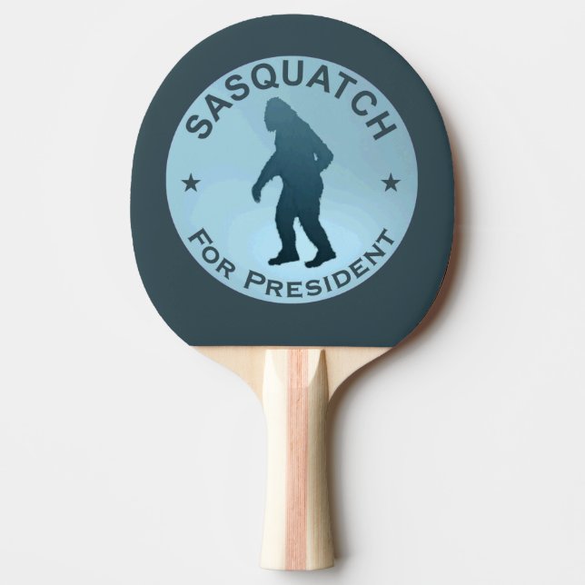 Sasquatch For President Ping Pong Paddle (Front)