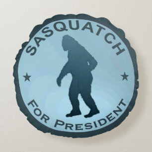 Sasquatch For President Round Cushion