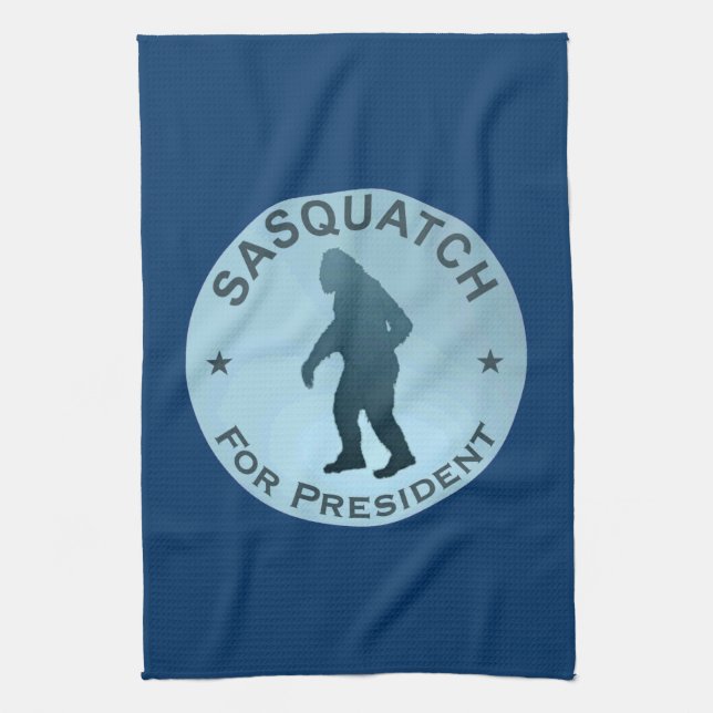Sasquatch For President Tea Towel (Vertical)