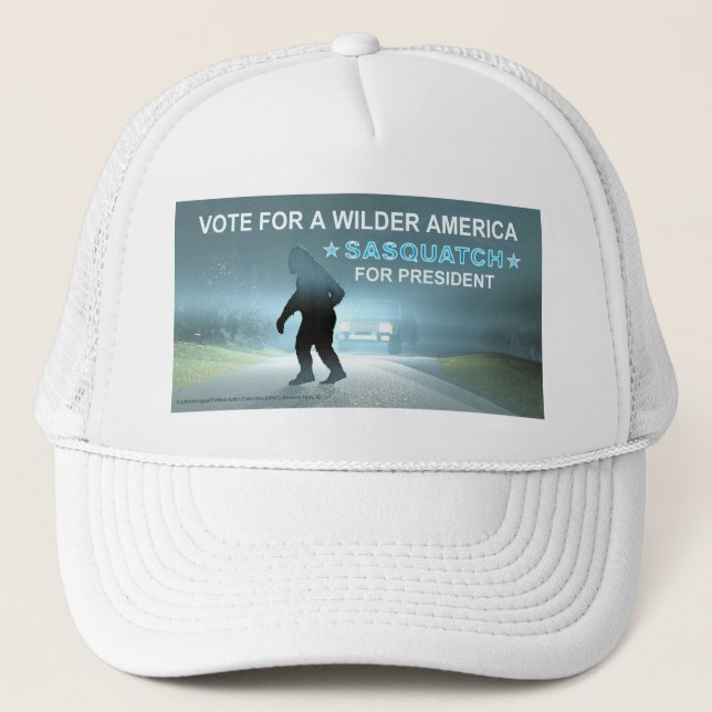 Sasquatch For President Trucker Hat (Front)