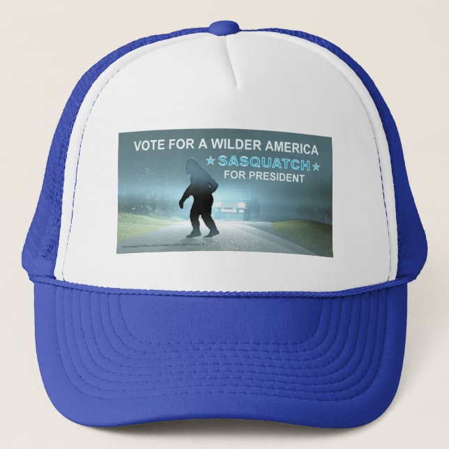 Sasquatch For President Trucker Hat (Front)