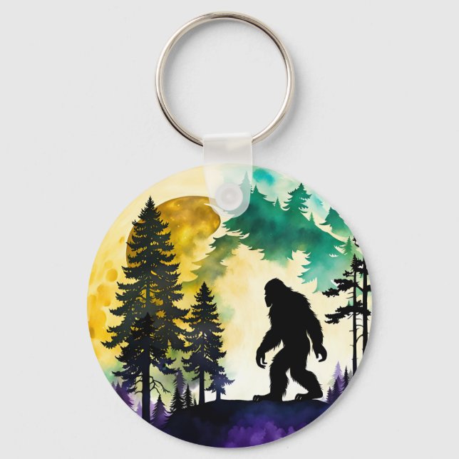 Sasquatch Full moon Key Ring (Front)