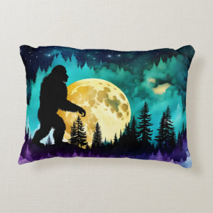 Sasquatch Full moon on the Mountain II Decorative Cushion