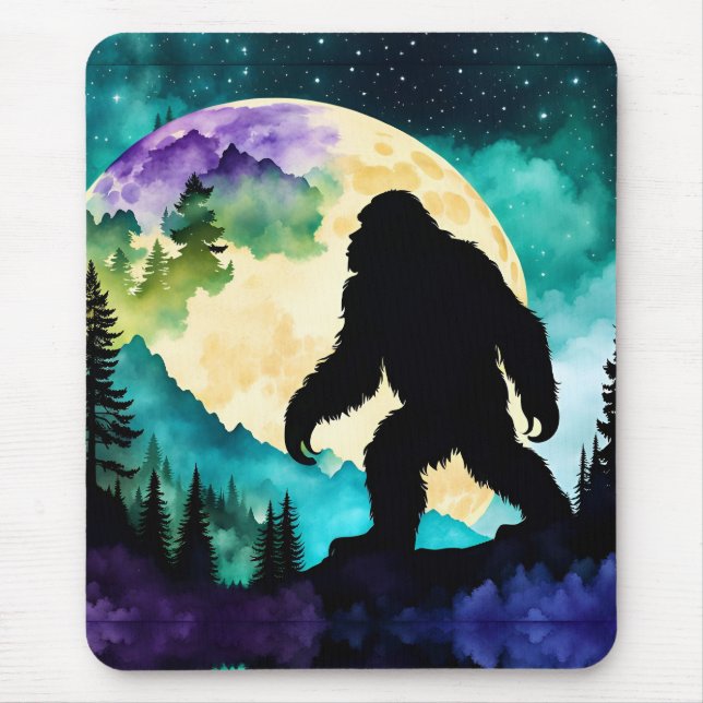Sasquatch Full moon on the Mountain II Mouse Pad (Front)