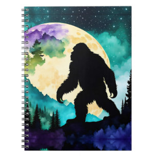 Sasquatch Full moon on the Mountain II Notebook