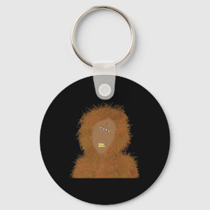 Sasquatch Funny Kid Created Art Bigfoot Convention Key Ring