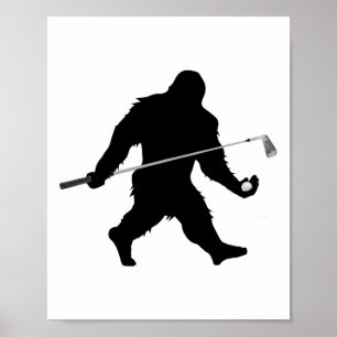 Sasquatch Golf Club And Ball Funny Golfer Gift Ide Poster