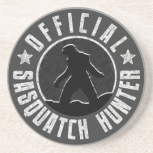 Sasquatch HUNTER Circle logo Coaster
