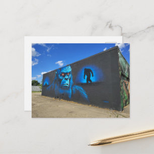 Sasquatch in Blue Postcard