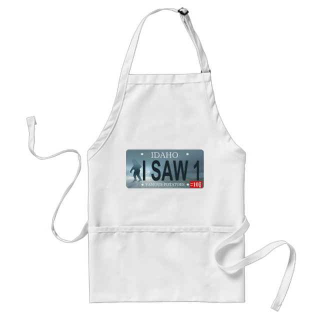 Sasquatch License Plate Standard Apron (Front)